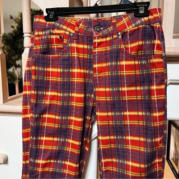 The Ragged Priest Register Plaid Flare Jeans 28 - Picture 7 of 13